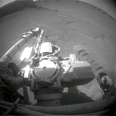 Blick der vorderen Navigationskamera