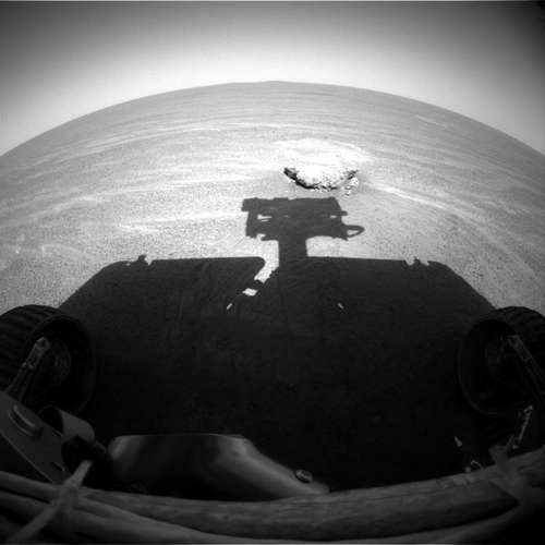 Opportunity schaut auf seinen Landeplatz zur�ck