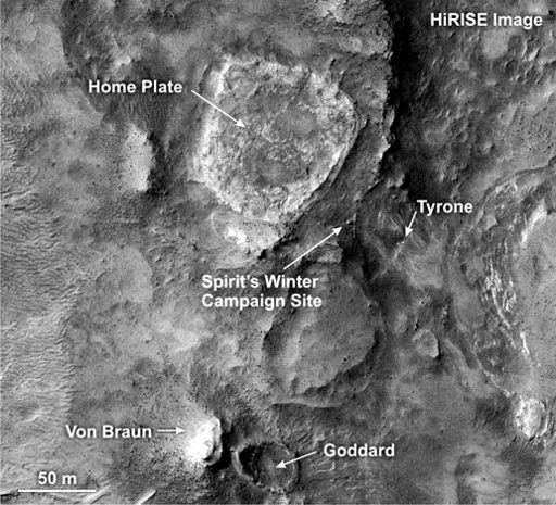 Home Plate Region mit Wegmarkierungen