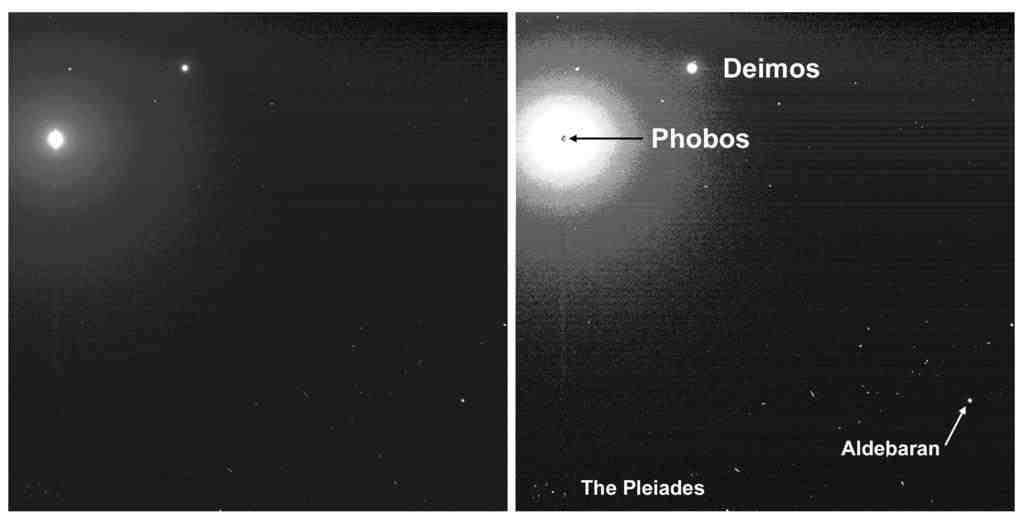 Phobos und Deimos �ber Gusev